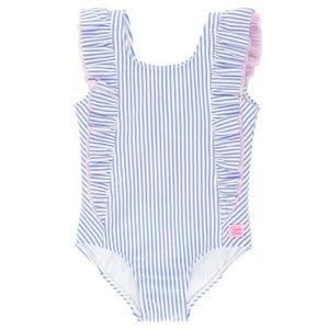 RuffleButts Periwinkle Striped One Piece Swimsuit 6-12MO